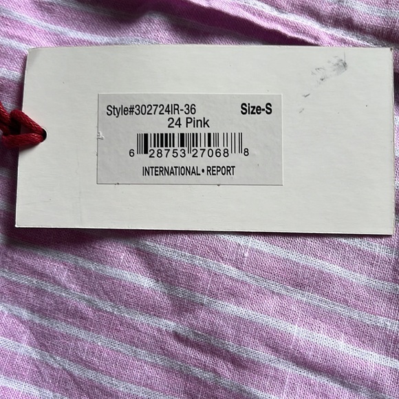 Pink striped linen/cotton blend shirt - Picture 11 of 13